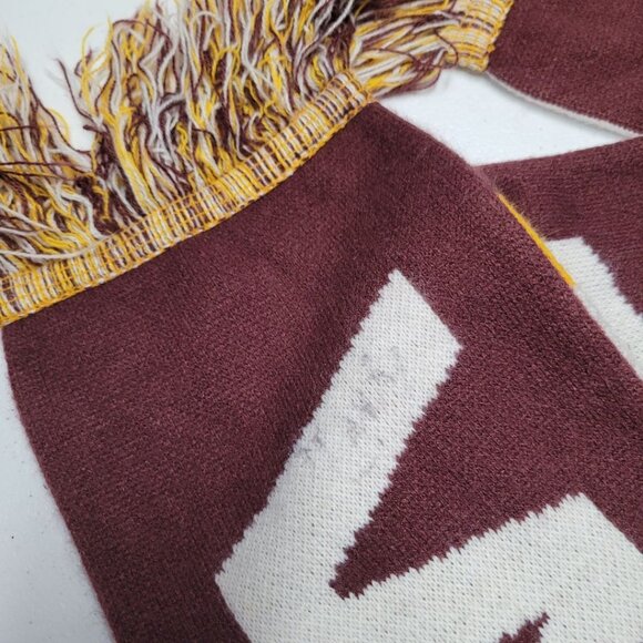 Chicago Wolves Hockey Scarf Red Yellow Winter Warm Fan Apparel - Picture 8 of 9